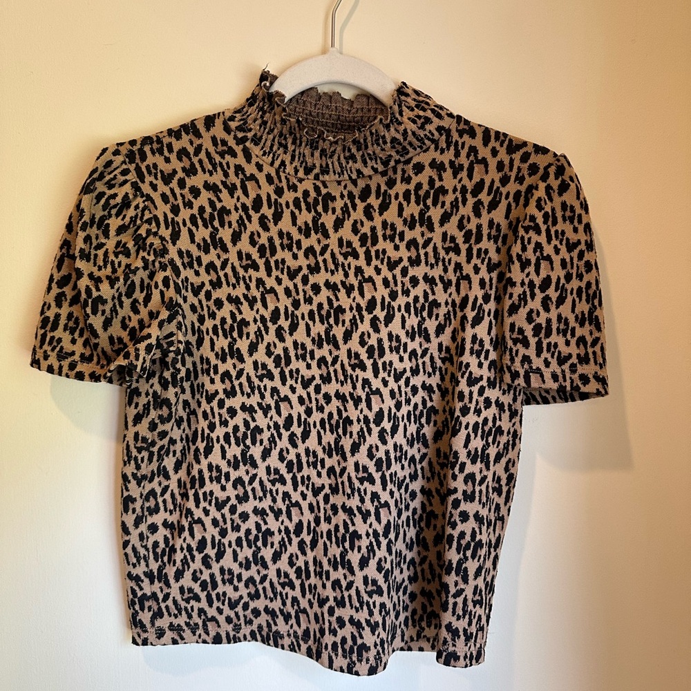 Zara Short Sleeve Leopard Shirt